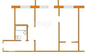 2-к квартира, вторичка, 46м2, 5/5 этаж