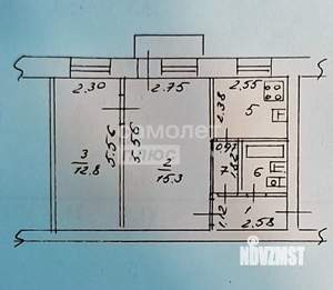 2-к квартира, вторичка, 42м2, 5/5 этаж