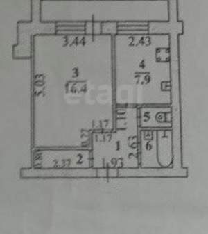 1-к квартира, вторичка, 34м2, 2/10 этаж