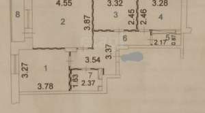 3-к квартира, вторичка, 62м2, 9/17 этаж