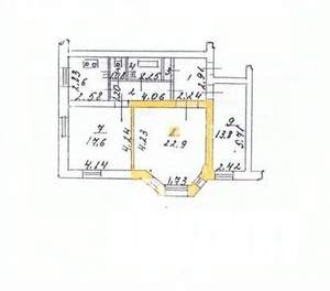 1-к квартира, вторичка, 33м2, 1/3 этаж