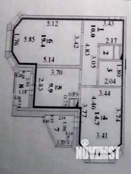 2-к квартира, вторичка, 59м2, 2/17 этаж