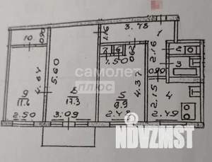 3-к квартира, вторичка, 57м2, 3/5 этаж