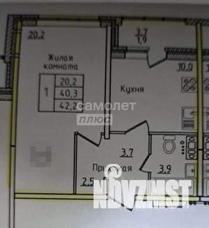 1-к квартира, вторичка, 41м2, 10/17 этаж