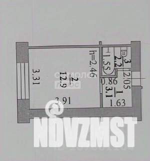 1-к квартира, вторичка, 18м2, 5/5 этаж