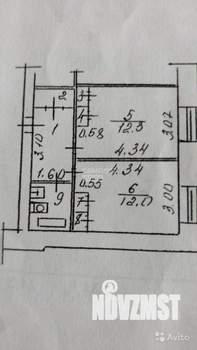 2-к квартира, вторичка, 36м2, 4/9 этаж