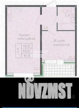 1-к квартира, вторичка, 42м2, 16/18 этаж