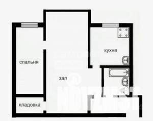 2-к квартира, вторичка, 41м2, 5/5 этаж
