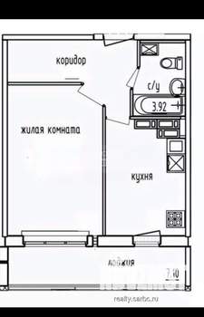 1-к квартира, вторичка, 48м2, 11/22 этаж