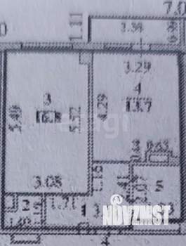 1-к квартира, вторичка, 41м2, 1/17 этаж