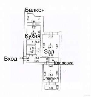 2-к квартира, вторичка, 65м2, 2/10 этаж
