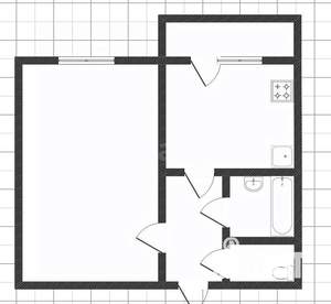 1-к квартира, вторичка, 35м2, 3/9 этаж