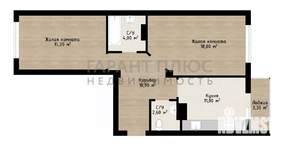 2-к квартира, вторичка, 65м2, 16/17 этаж