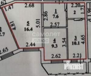 2-к квартира, вторичка, 52м2, 7/25 этаж