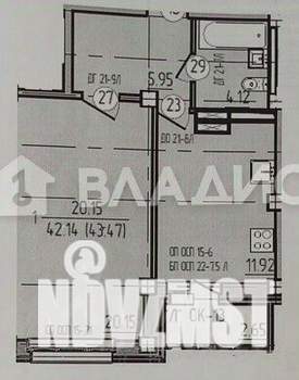 1-к квартира, вторичка, 43м2, 5/19 этаж