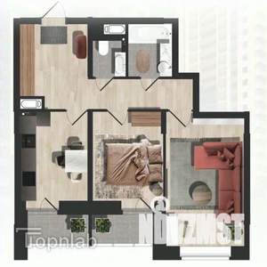 2-к квартира, вторичка, 59м2, 6/19 этаж