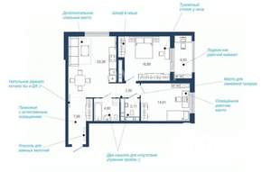 2-к квартира, вторичка, 78м2, 2/23 этаж