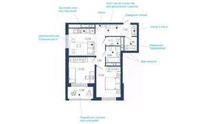 2-к квартира, вторичка, 62м2, 18/24 этаж