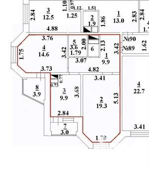 2-к квартира, вторичка, 59м2, 11/11 этаж