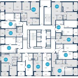 2-к квартира, вторичка, 78м2, 6/22 этаж