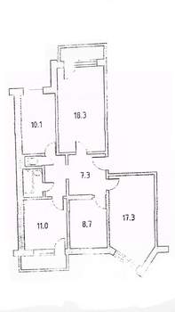 4-к квартира, вторичка, 79м2, 6/9 этаж