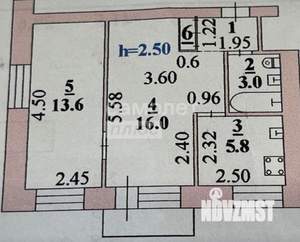 2-к квартира, вторичка, 42м2, 2/5 этаж