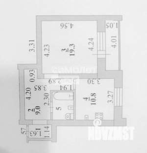 2-к квартира, вторичка, 54м2, 4/10 этаж