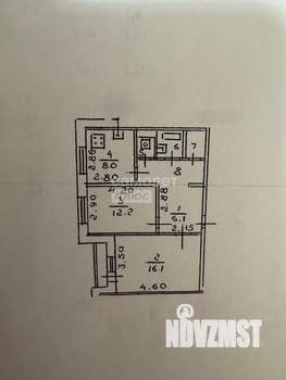 2-к квартира, вторичка, 52м2, 2/10 этаж