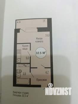 Студия квартира, вторичка, 31м2, 5/16 этаж