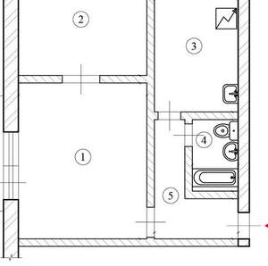 2-к квартира, вторичка, 43м2, 4/5 этаж