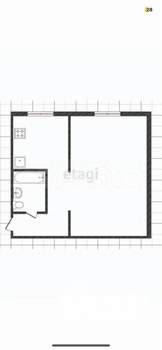 2-к квартира, вторичка, 44м2, 1/3 этаж