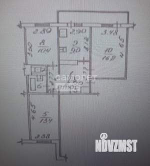 3-к квартира, вторичка, 67м2, 9/10 этаж