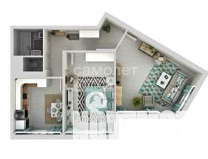 2-к квартира, вторичка, 64м2, 13/19 этаж