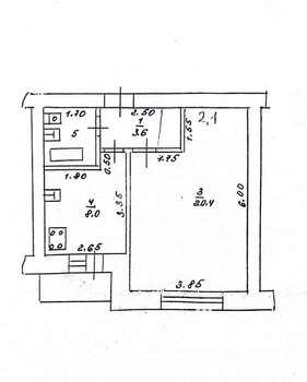 1-к квартира, вторичка, 35м2, 4/5 этаж