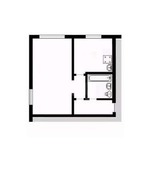 1-к квартира, вторичка, 30м2, 1/5 этаж