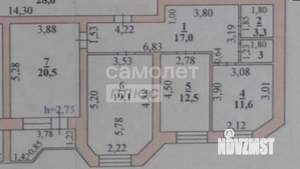 3-к квартира, вторичка, 87м2, 7/12 этаж