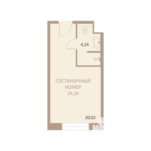 1-к квартира, вторичка, 24м2, 14/23 этаж