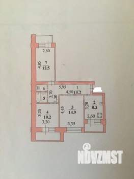 3-к квартира, вторичка, 60м2, 9/9 этаж