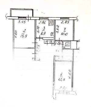 3-к квартира, вторичка, 65м2, 6/10 этаж
