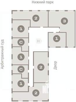 2-к квартира, вторичка, 65м2, 7/25 этаж