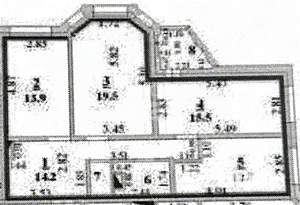 3-к квартира, вторичка, 81м2, 6/18 этаж