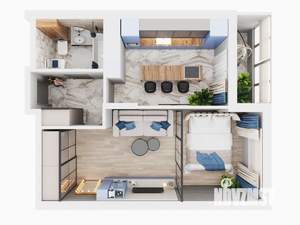 1-к квартира, строящийся дом, 46м2, 16/19 этаж