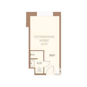 1-к квартира, вторичка, 25м2, 8/23 этаж