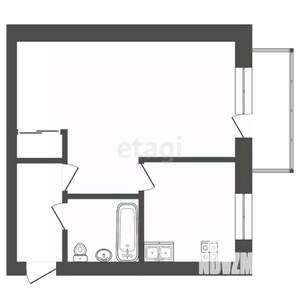 1-к квартира, вторичка, 30м2, 4/5 этаж