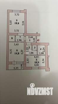2-к квартира, вторичка, 67м2, 3/9 этаж