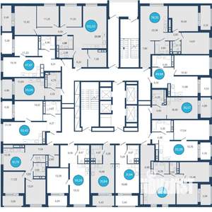 2-к квартира, вторичка, 71м2, 7/22 этаж
