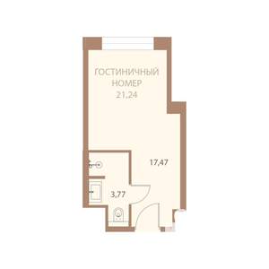1-к квартира, вторичка, 21м2, 9/23 этаж