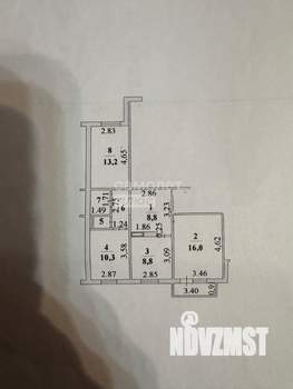 3-к квартира, вторичка, 64м2, 1/10 этаж