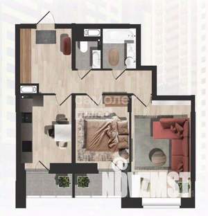 2-к квартира, вторичка, 59м2, 18/19 этаж