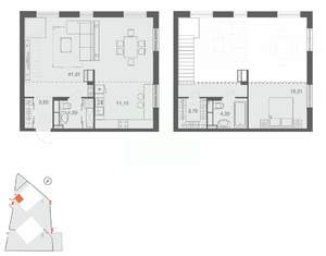 1-к квартира, вторичка, 85м2, 1/25 этаж